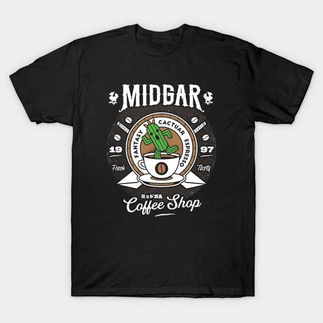 Cactuar Coffee Shop T-Shirt by logozaste